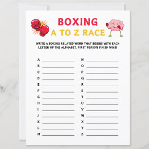 Boxing A To Z Race Game