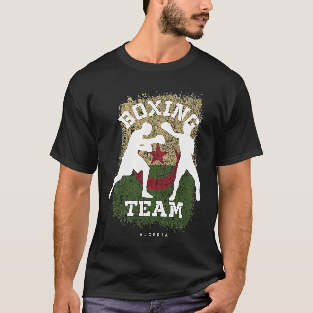 Boxing Algeria Combat Sports Fighter Boxing T-Shirt (Front)