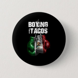 Boxing And Tacos Funny Mexico 6 Cm Round Badge
