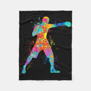 Boxing Art Boxer Coach Gift Boxing Sports Lover Ad Fleece Blanket