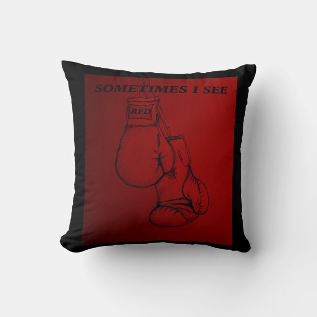 Boxing art straight to the Punch. Ceramic Tree Dec Cushion (Front)