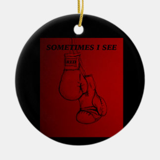 Boxing art straight to the Punch. Ceramic Tree Dec Decoration