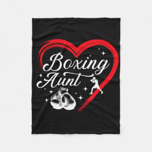 Boxing Aunt Heart Boxing Auntie Fleece Blanket