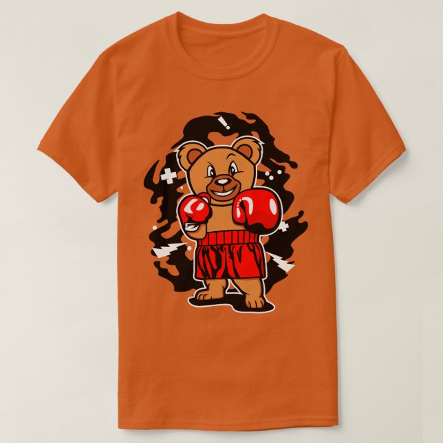 BOXING BEAR CARTOON T-Shirt (Design Front)
