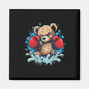 Boxing Bear Lover Boxing Gloves Kickboxing Funny B Magnet
