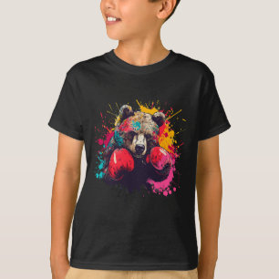 Boxing Bear Lover Boxing Gloves Kickboxing Funny B T-Shirt