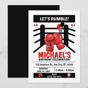 Boxing Birthday Party Invitation