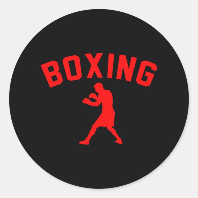 Boxing Boxer Boxing Fan Boxing Trainer Boxing Classic Round Sticker (Front)