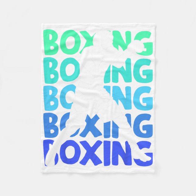 Boxing Boxer Boys Men Kids  Fleece Blanket (Front)