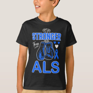 Boxing Boxer Stronger Than Als Awareness T-Shirt