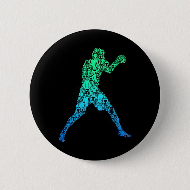 Boxing Boxers For Boys  6 Cm Round Badge (Front)