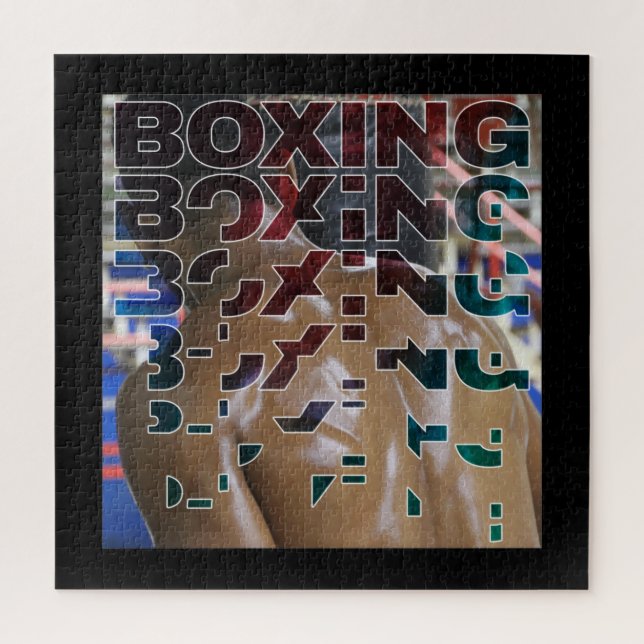 Boxing Broken Word Art for Boxer Fighter Jigsaw Puzzle (Vertical)