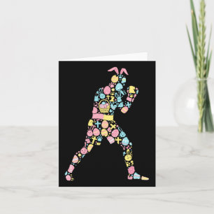 Boxing Bunny Easter Egg Easter Day Womens Mens Kid Card