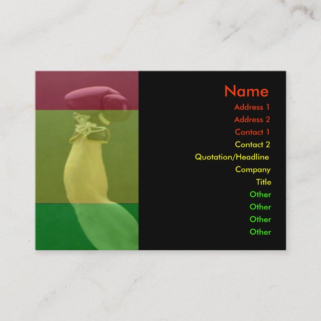 Boxing Business Card (Front)