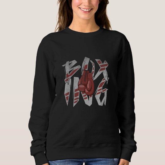 Boxing Canvas Sparring Match Coach 13 Sweatshirt (Front)