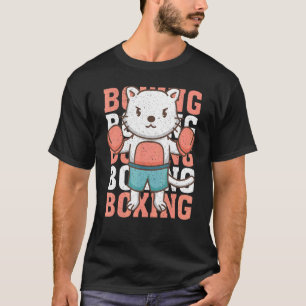 Boxing Cat Animal Boxing Cool Boxing Gloves Ca T-Shirt