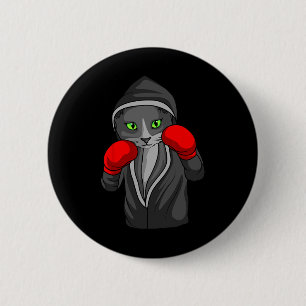 Boxing Cat Boxer Coach Combat Sport Trainee Studen 6 Cm Round Badge