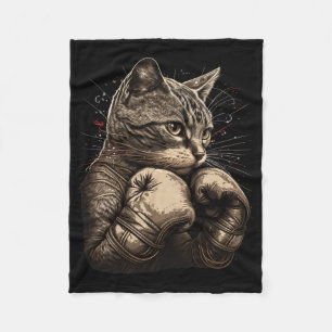 Boxing Cat Boxer Funny Cat Graphic For Men Women G Fleece Blanket