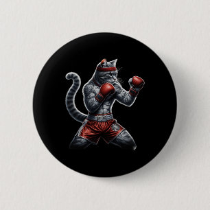 Boxing Cat When Your Cat Hits Harder Than You Do 6 Cm Round Badge