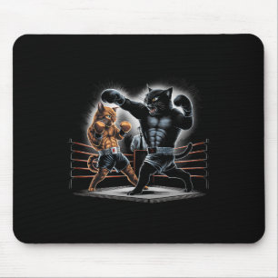 Boxing Cats Kitty Boxing Lovers Graphic Design Mouse Pad