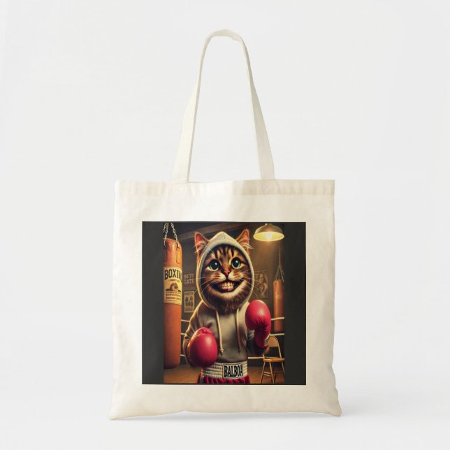 Boxing Champ? - Cat with boxing gloves Tote Bag (Front)