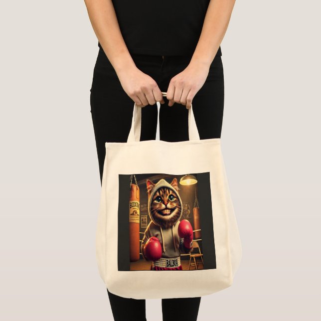 Boxing Champ? - Cat with boxing gloves Tote Bag (Front (Product))