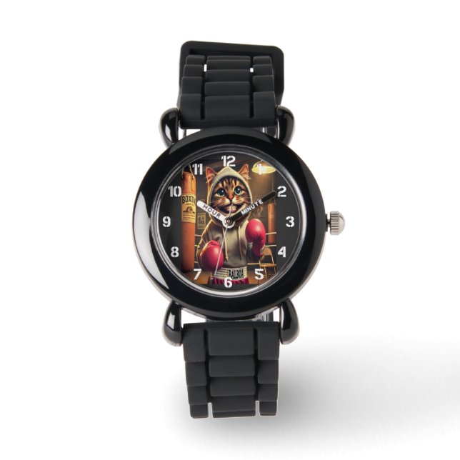 Boxing Champ? - Cat with boxing gloves Watch (Front)