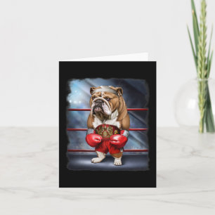 Boxing Champion English Bulldog Fighter  Card