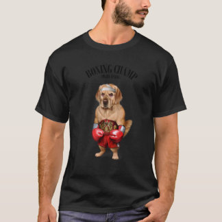 Boxing Champion Golden Retriever Dog Fighter 1 T-Shirt