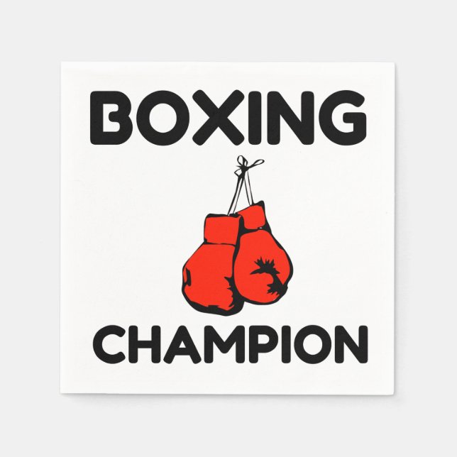 BOXING CHAMPION NAPKIN (Front)