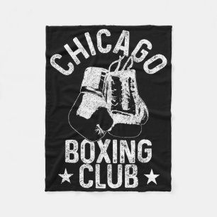 Boxing Chicago Vintage Boxing Club Boxer Fleece Blanket