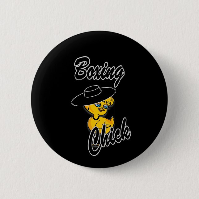Boxing Chick #4 6 Cm Round Badge (Front)
