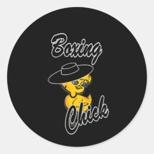 Boxing Chick #4 Classic Round Sticker