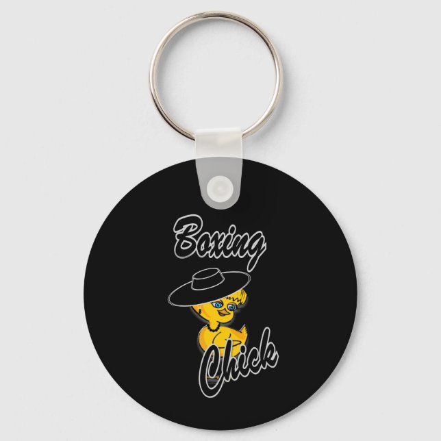 Boxing Chick #4 Key Ring (Front)