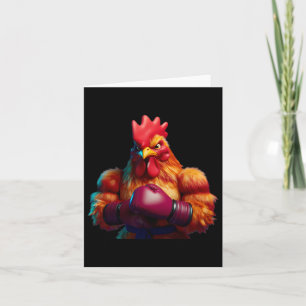 Boxing Chicken Boxer Kickboxer Mma Fighter Combat Card