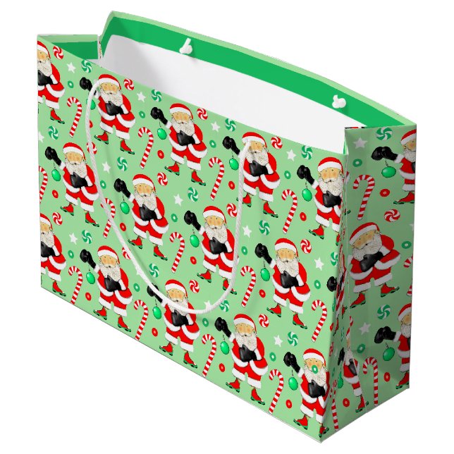 Boxing Christmas Holiday Large Gift Bag (Back Angled)