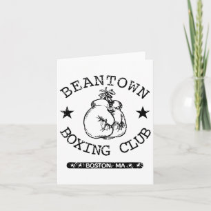 Boxing Club Beantown Boston Ma Vintage Card