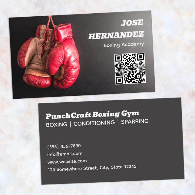 Boxing Club Business Card (Boxing Club Business Cards)