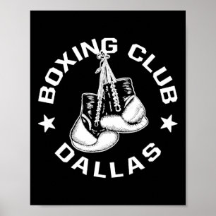 Boxing Club Dallas Gloves Graphic For A Boxing Lov Poster