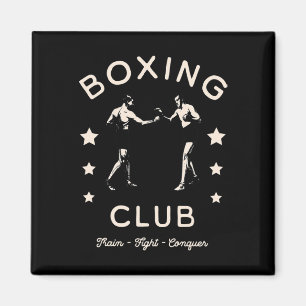 Boxing Club Train Fight Conquer Fighter And Stars Magnet