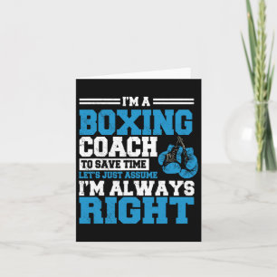 Boxing Coach Boxer Instructor Combat Sport Teacher Card