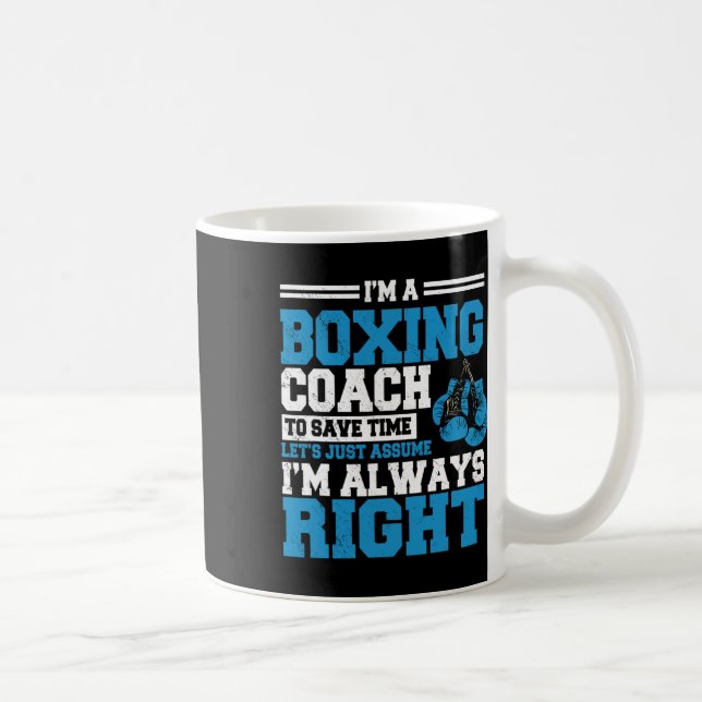 Boxing Coach Boxer Instructor Combat Sport Teacher Coffee Mug (Right)