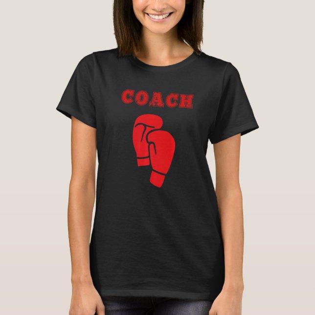 Boxing Coach Boxer Red Boxing Gloves T-Shirt (Front)