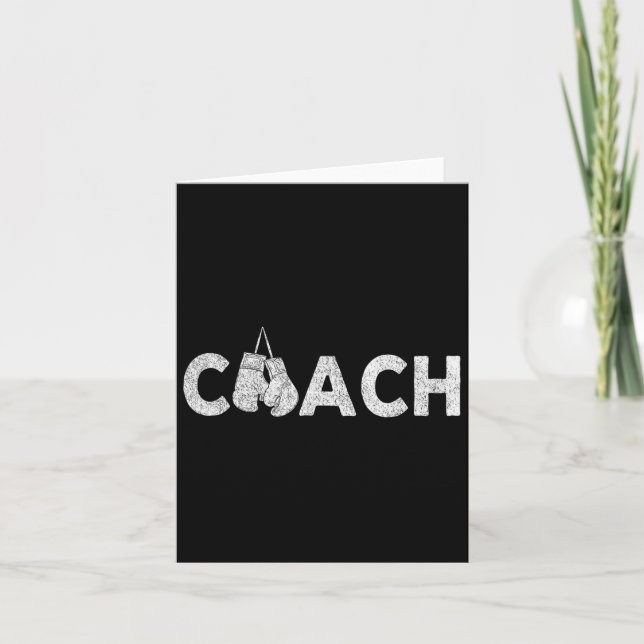Boxing Coach Boxing Trainer Retro  Card (Front)