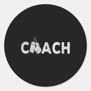 Boxing Coach Boxing Trainer Retro Classic Round Sticker