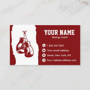 Boxing Coach Business Card