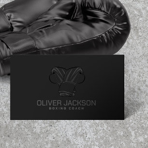 Boxing coach cool minimal  business card