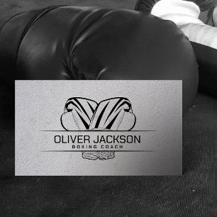 Boxing coach cool minimal business card