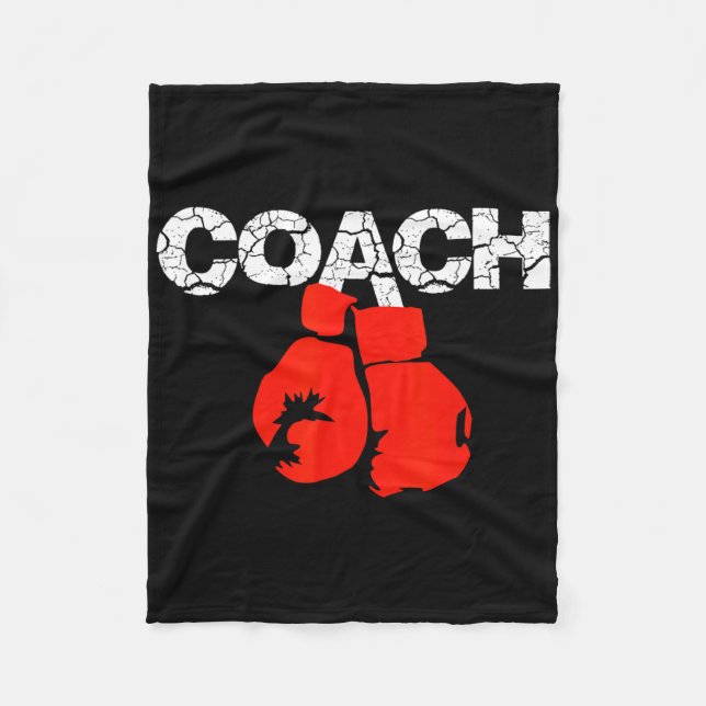 Boxing Coach Definition Boxing Trainer Boxing Coac Fleece Blanket (Front)