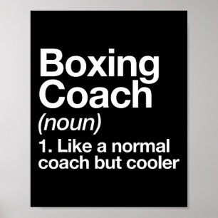 Boxing Coach Funny Sports Definition Trainer Marti Poster